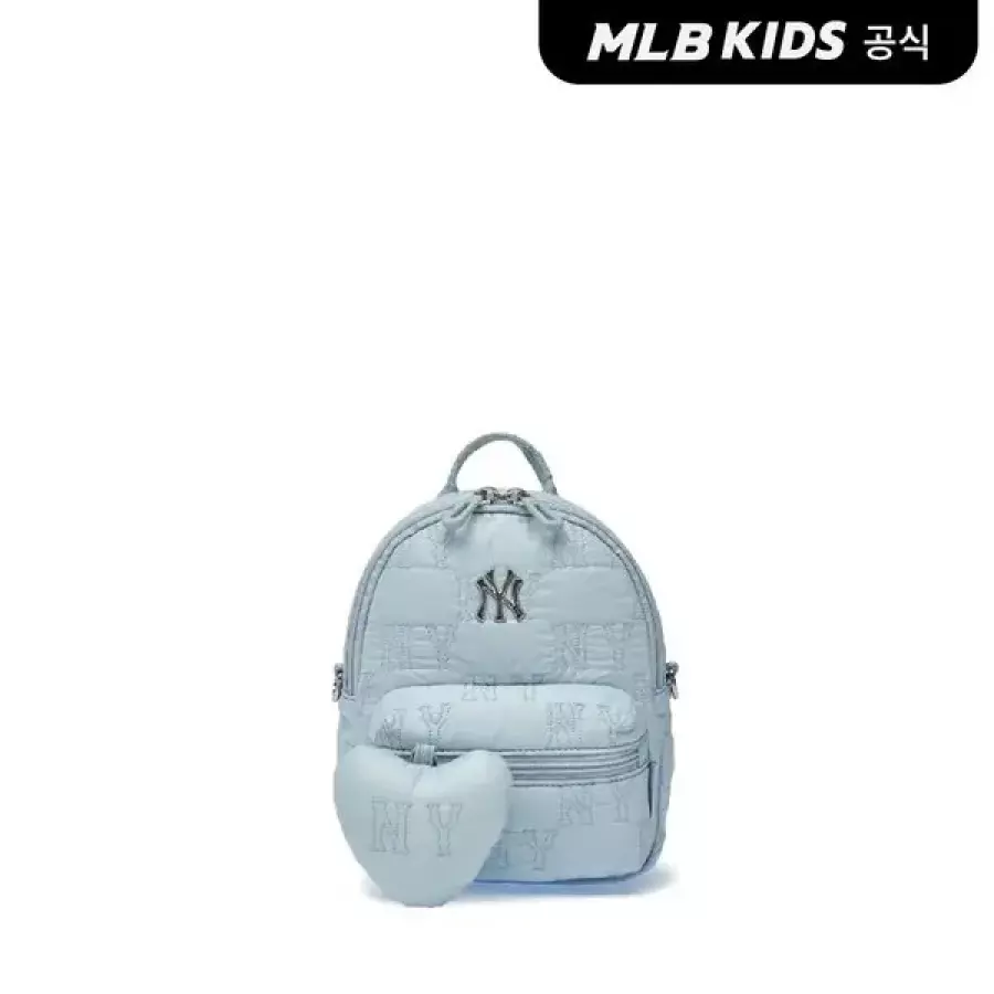 MLB키즈 26N 모노그램 퀼팅 미니 백팩 NY L.Blue 7ABKM076N-50BLL