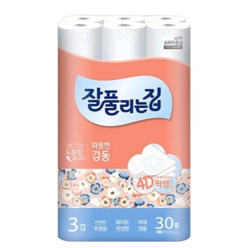 미래생활 잘풀리는집 따뜻한 감동 25m (30롤) (2팩)