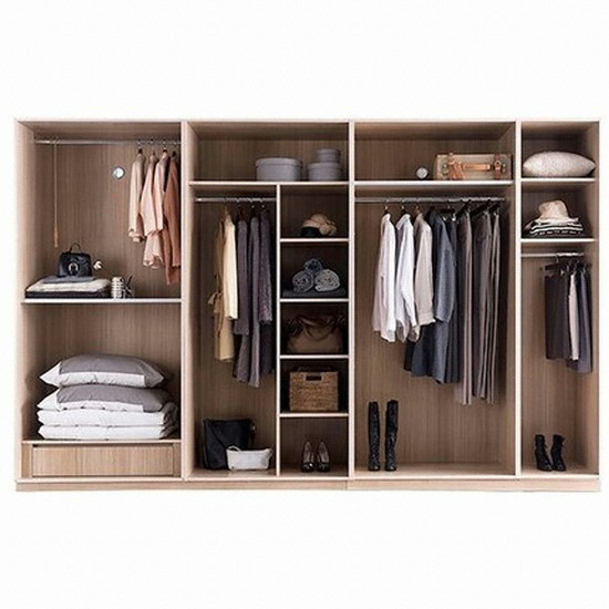 에몬스홈 로렌 붙박이장 내추럴 고급형 (30cm)_이미지