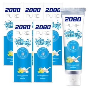 2080 퓨어 베이킹소다 담은 레몬라임 치약 125g (5개)_이미지