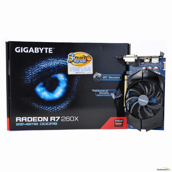 GIGABYTE �󵥿� R7 260X UD2 D5 2GB Triangle Cool
