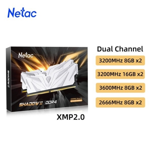 GBX Netac Ram 메모리 DDR4 32GB Memoria RAM 3200MHz XMP2.0 Intel 마더보드용 듀얼 채널..