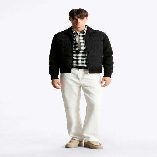 타미힐피거 남성 믹스 미디어 재킷_T12F7WOT100MT1BDS_이미지