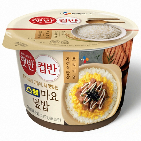 CJ제일제당 햇반 컵반 스팸 마요 덮밥 219g (3개)_이미지