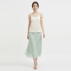 국산 여성 밴딩 플라레이스 데일리 스판 롱스커트 STJ-WSK-21343-민트