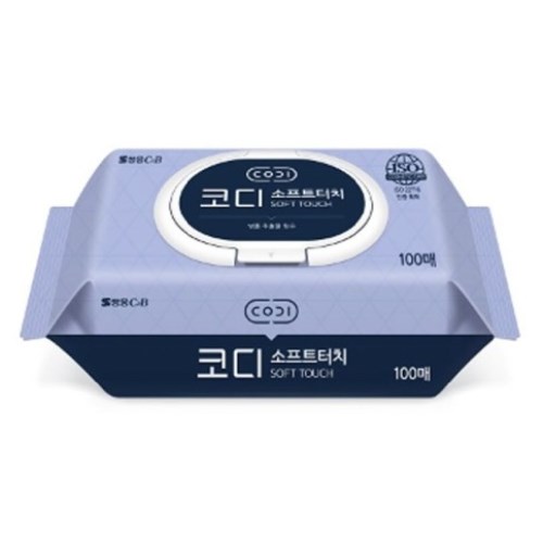 코디 소프트터치 물티슈 캡형 100매 (20팩)_이미지
