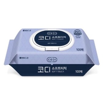 코디 소프트터치 <b>물티슈</b> 캡형 <b>100매</b>