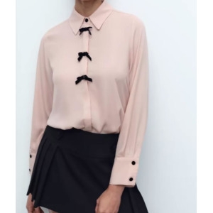 1Y10284 여자신상 카라넥셔츠 슬림핏 긴팔셔츠 1971157