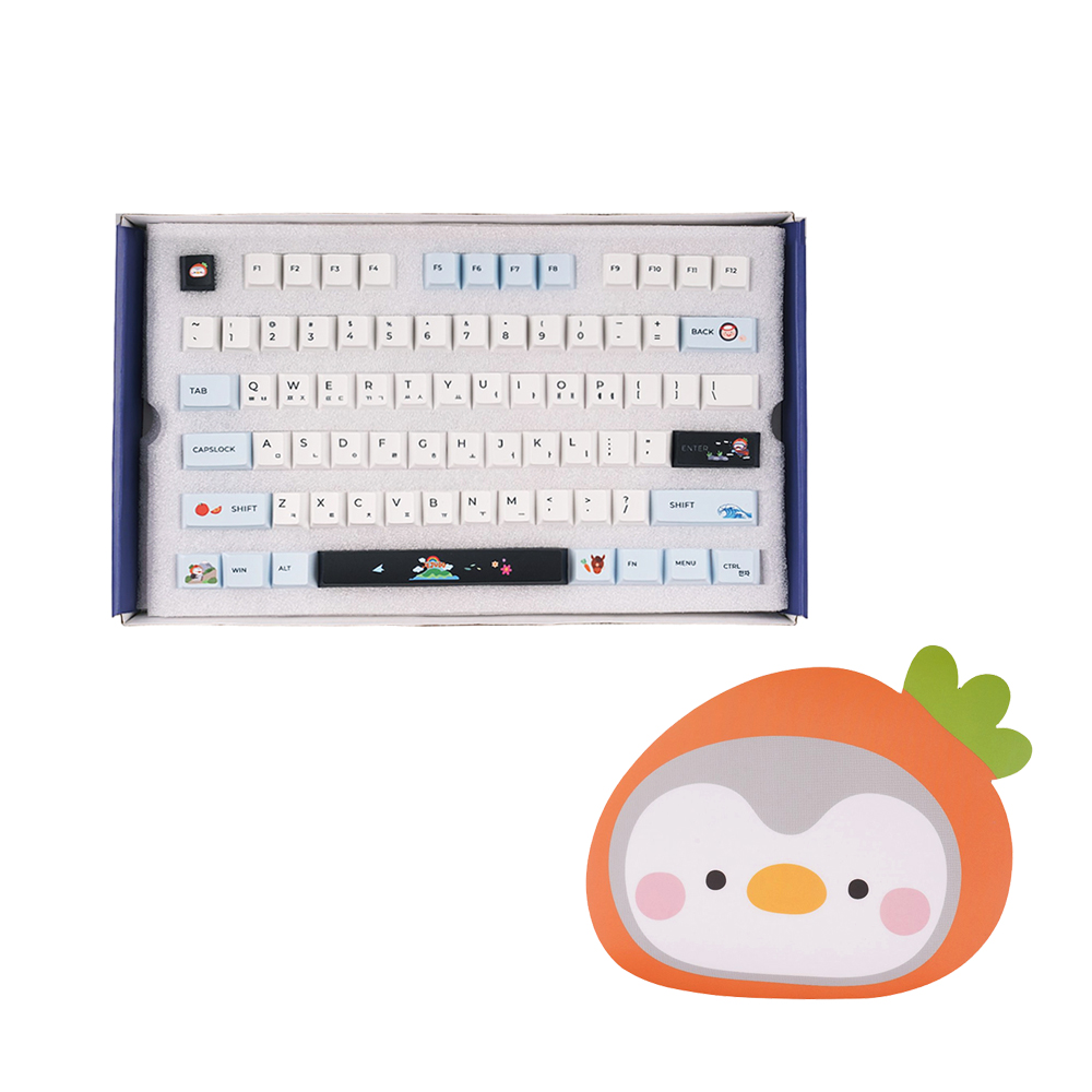 지클릭커 제주 키캡 마우스패드 세트 (화이트마린)_이미지