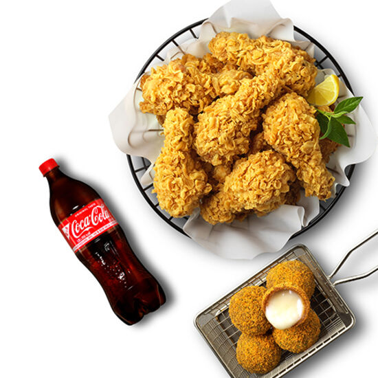BHC ㅤ후라이드 스틱 + 뿌링치즈볼 + 콜라 1.25L 교환권_이미지