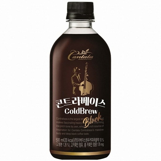 롯데칠성음료 칸타타 콘트라베이스 콜드브루 블랙 500ml (2개)_이미지