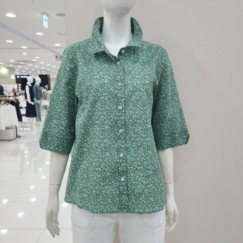 크레송 잔잔한 꽃칠부 블라우스 ODCPBP56_US