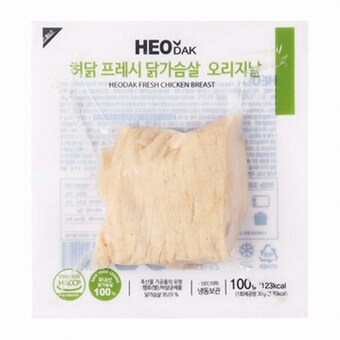 <b>허닭</b> 프레시 슬라이스 닭가슴살 오리지날 100g
