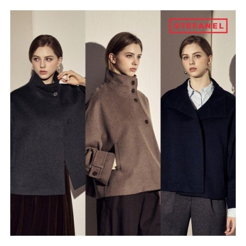 스테파넬 울캐시미어 하이넥 하프코트 3124369