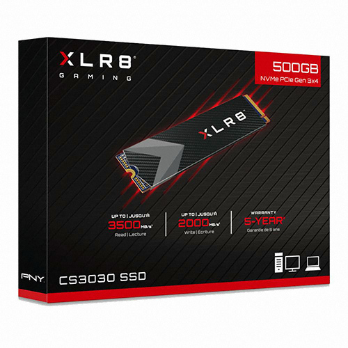 PNY XLR8 CS3030 M.2 NVMe 히트싱크 (500GB)_이미지