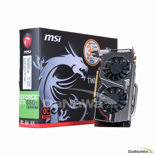 MSI 지포스 GTX650 Ti BOOST OC D5 2GB 트윈 프로져 3 게이밍_이미지
