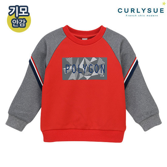 컬리수 폴리곤 테잎쿠션지티셔츠 기모 CNW0XQTS81OR 겨울