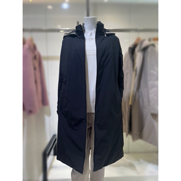 후드탈부착 구스 롱 패딩 Z4D1U100