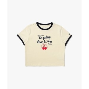 디아도라 플레이포러브체리 링거 반팔 티셔츠 YELLOW D5222LRS61YLL