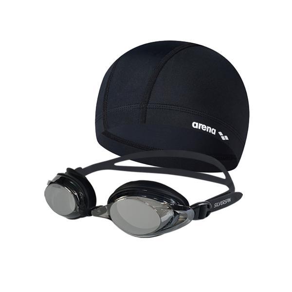 아레나 실버스핀 미러수경 SGT-601M 스판수모 세트