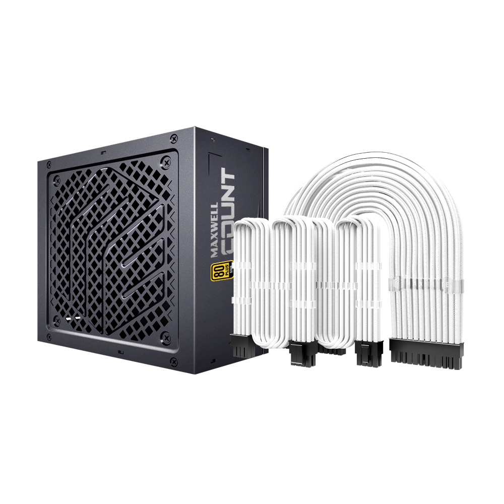 맥스엘리트 MAXWELL COUNT 850W 80PLUS골드 풀모듈러 (본체+퓨어화이트)_이미지