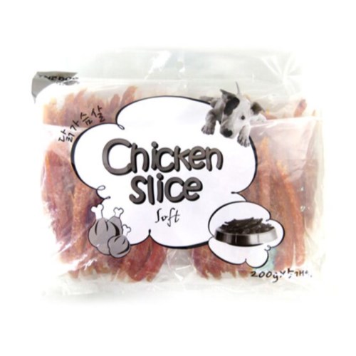 한국사료 더독 치킨 소프트 슬라이스 져키 1kg (3개)
