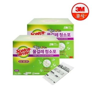 3M 스카치브라이트 대용량 물걸레 더블액션 청소포 표준형 120매