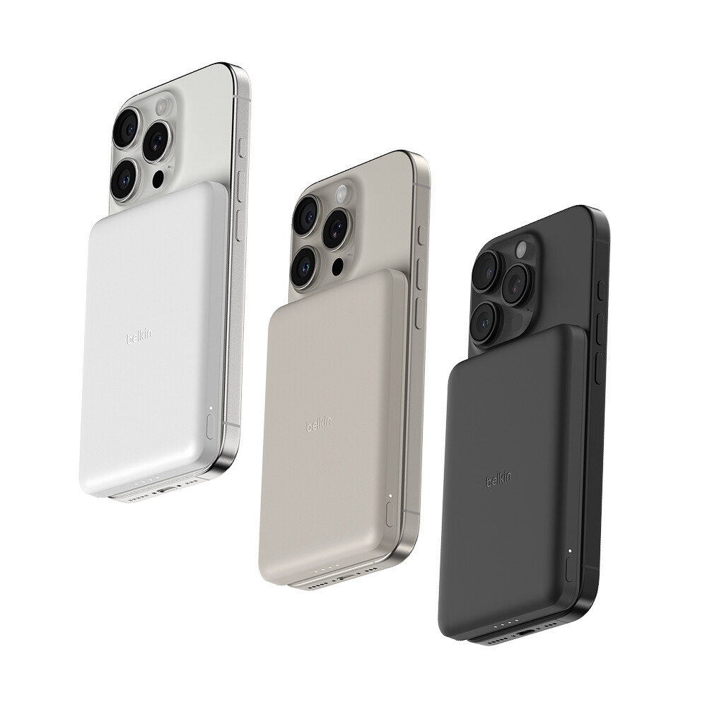 벨킨 부스트차지 초슬림 마그네틱 무선 충전 보조배터리 BPD010 5000mAh_이미지