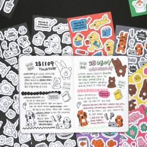 7321디자인 에브리데이 드로잉 스티커 6종세트_이미지