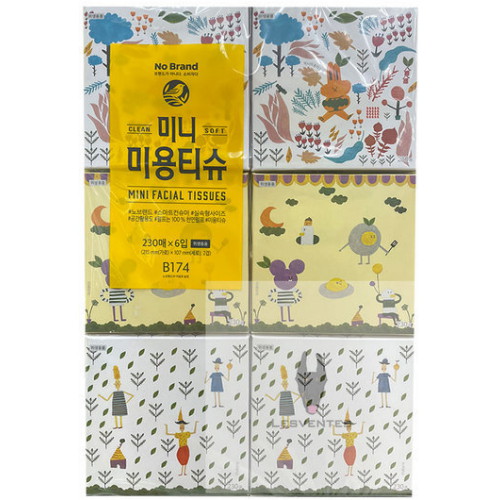 노브랜드 미니 미용티슈 230매 (6개입) *6팩_이미지