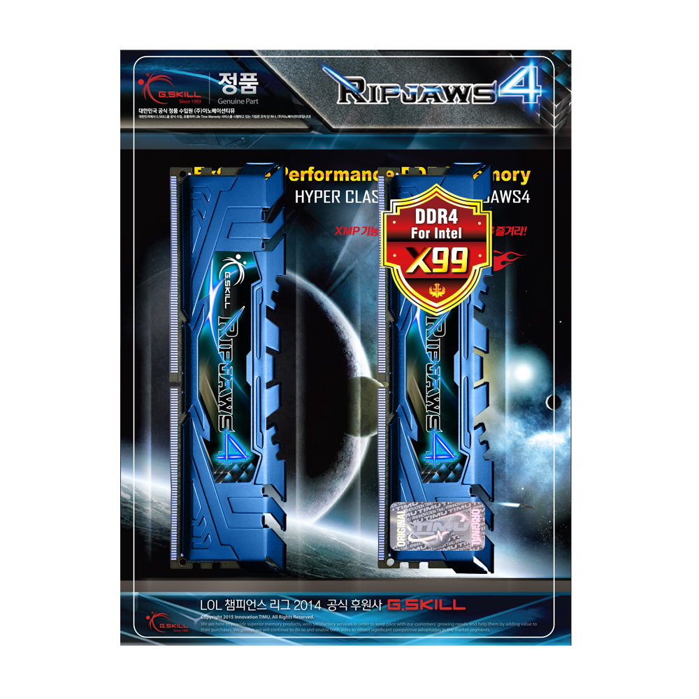 G.SKILL DDR4-3000 CL15 RIPJAWS4 RBB 패키지 (32GB(8Gx4))_이미지