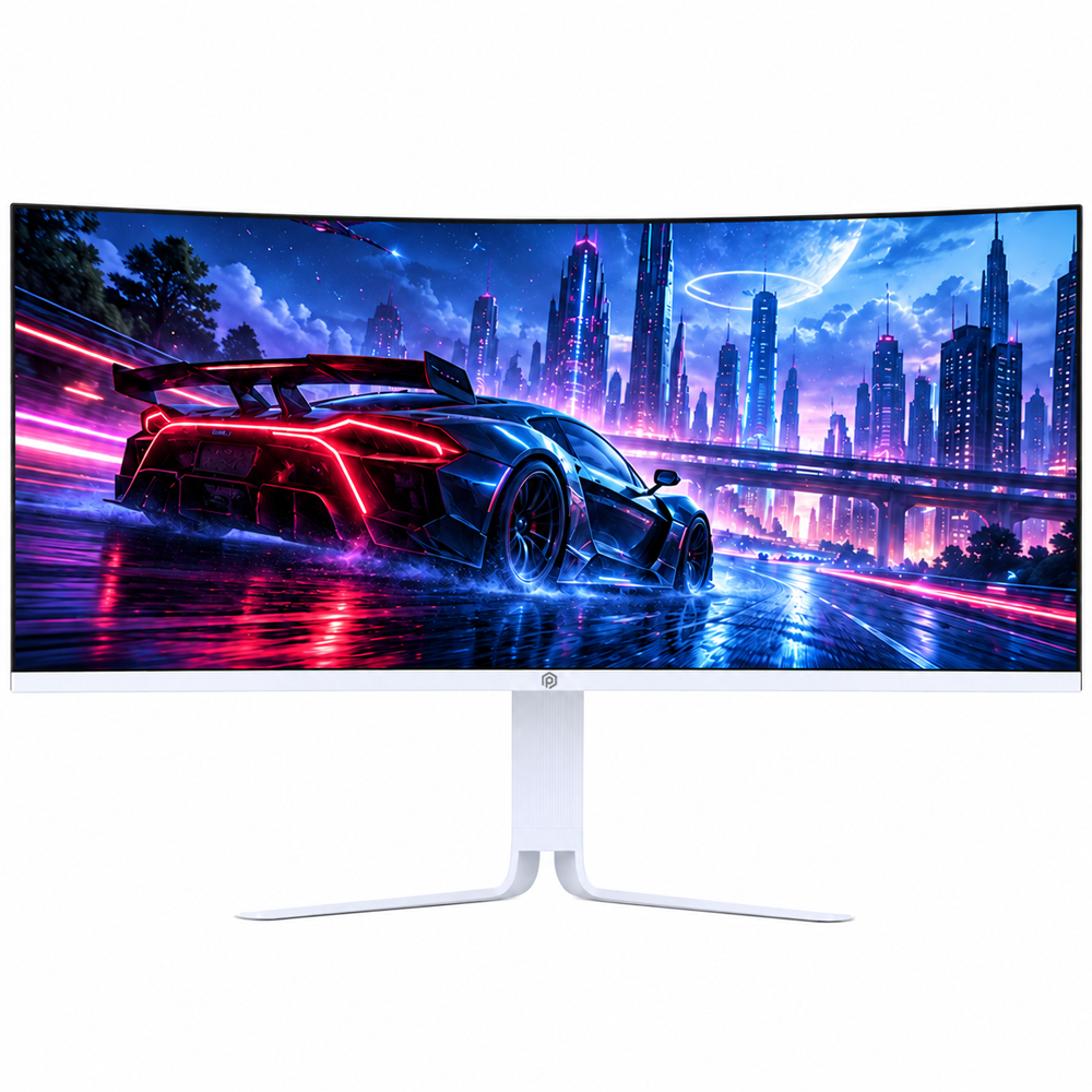 픽셀아트 PIXELART X3418WM 화이트 Fast VA 커브드 WQHD 게이밍 180 멀티스탠드 무결점