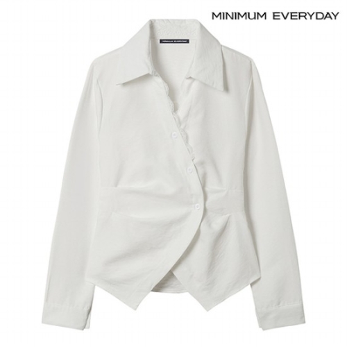 미니멈 에브리데이 레이스 언발 랩 블라우스 EB1BA004D_이미지