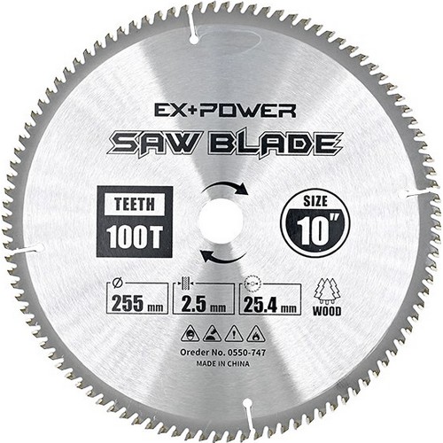 이엑스파워 10인치 목재용 원형톱날 EXC-10100_이미지