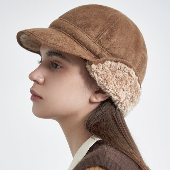 카멜 무스탕 플리스 이어머프 볼캡 FM12AM170L