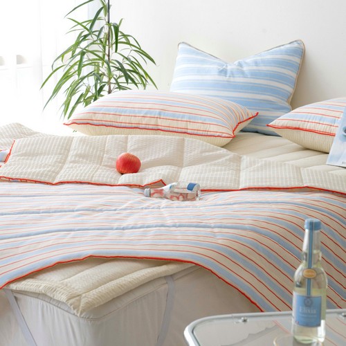 겟템 AT 쿨 시어서커 스트라이프 누빔이불 (슈퍼싱글 SS)_이미지