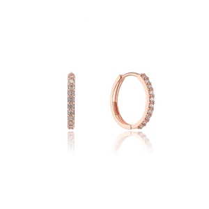 14K 베이직 샤인 14mm 원터치 귀걸이 LOFL2D14G