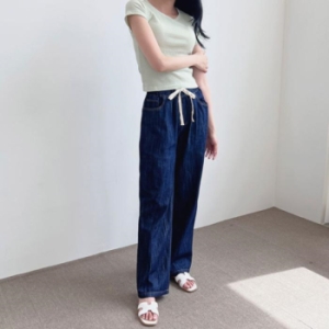 오노마 ONM 린넨 카르 추천 청 여자 와이드 바지 30258258_이미지