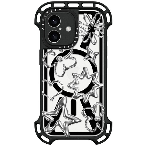 CASETIFY 아이폰16 크롬 두들 울트라 바운스 케이스 (해외구매)_이미지