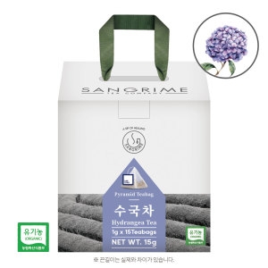 국내산 유기농 수국차 15티백 삼각티백차 선물용패키지