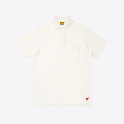 휴먼메이드 빅 폴로 반팔 티셔츠 화이트 HM29CS025
