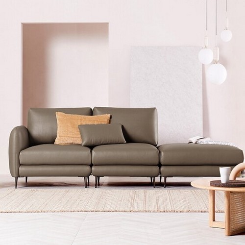 자코모 하모니 오픈 모듈 천연가죽 소파 3.5인용