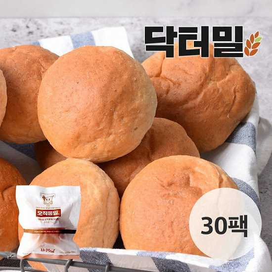 빅터컴퍼니 닥터밀 오직통밀 모닝빵 70g (30개)_이미지