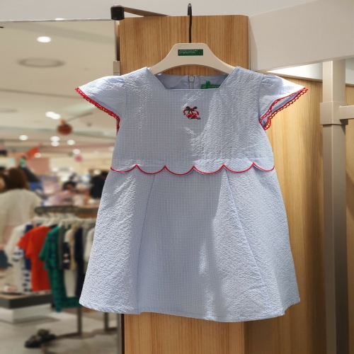 베네통키즈 스칼럽자수요루원피스 QAOP41431_이미지