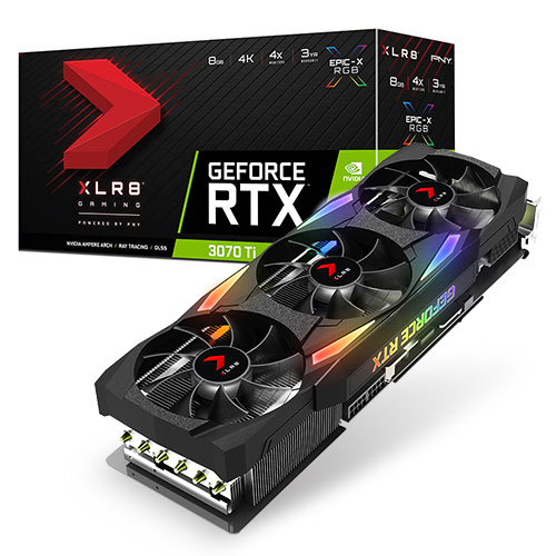 PNY XLR8 지포스 RTX 3070 Ti UPRISING EPIC-X RGB D6X 8GB Triple 제이씨현