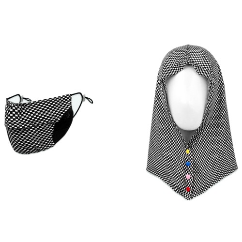 아리체 통풍 메쉬 후드 뒷목가리개+쿨 메쉬 마스크_이미지