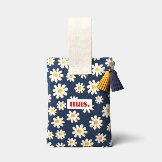 Strap pouch 니트 데이지 (네이비)
