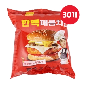 한맥식품 혼담은 한맥 매콤치킨 버거 190g (30개)_이미지