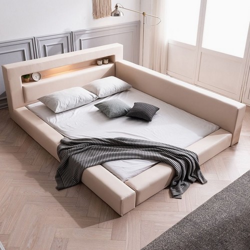 라샘 비플렛 LED 저상형 침대 Q (매트별도)_이미지