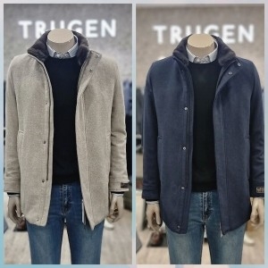 트루젠 머스크랫 탈부착 숏기장 다운 패딩 코트 EW0MIH140 _DG